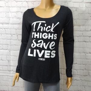 Next Level Large Heathered black long sleeve shirt